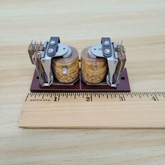 Vintage Dual Coil Relay Unit – LD4B1A115VA – 115V AC - Picture 5 of 11